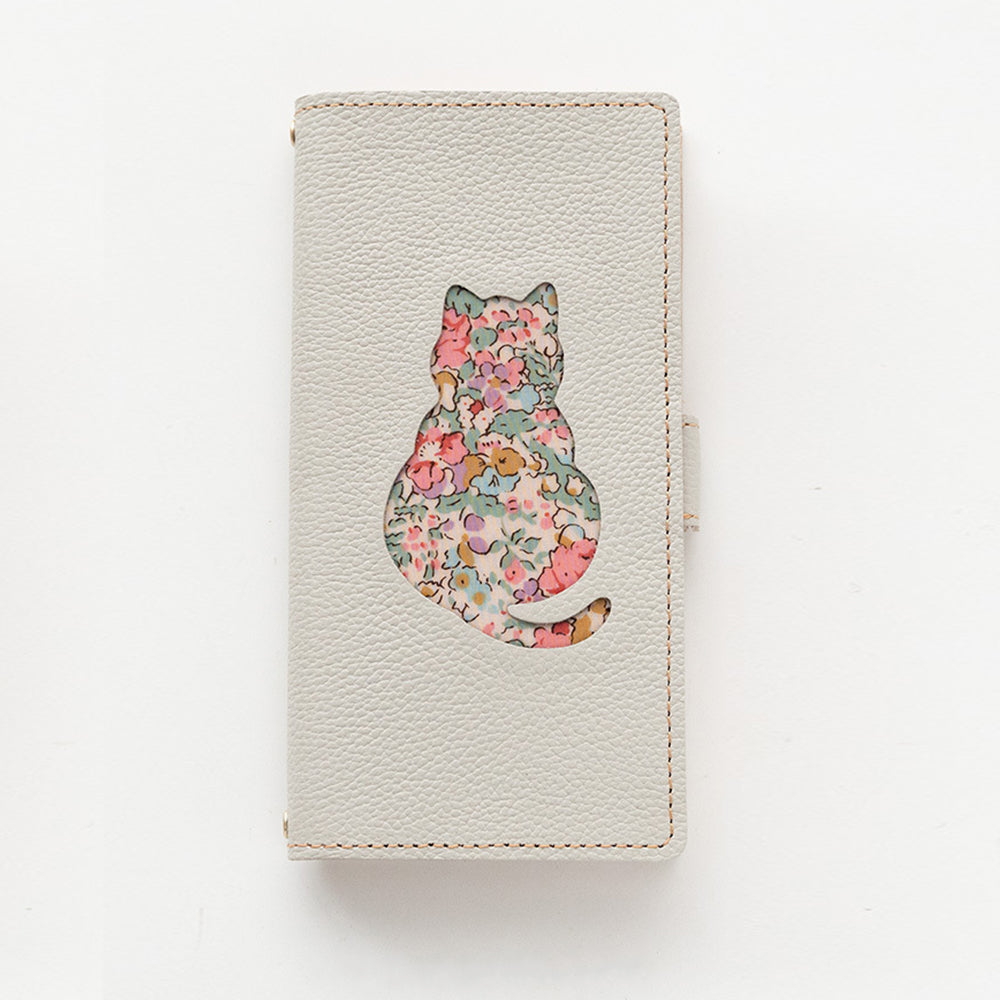 Google Pixel 11 リバティ 猫・うさぎ 本革 サイドマグネット スマホケース 手帳型