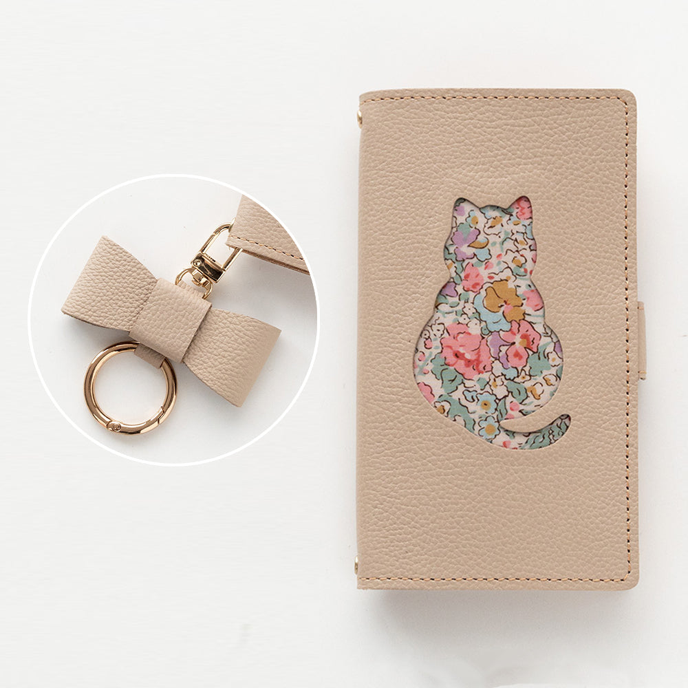 Google Pixel 11 リバティ 猫・うさぎ 本革 サイドマグネット スマホケース 手帳型