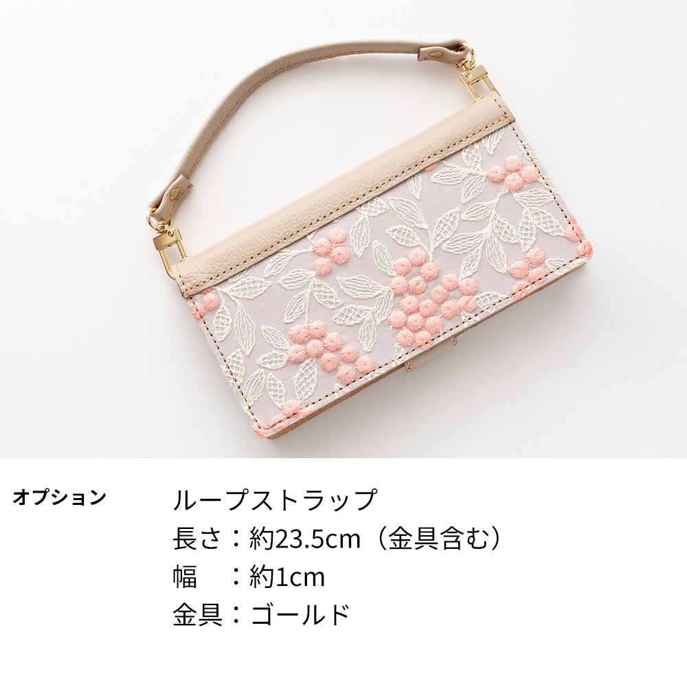 Google Pixel 11 ぷっくりミモザ × シュリンクレザー 本革 サイドマグネット スマホケース 手帳型