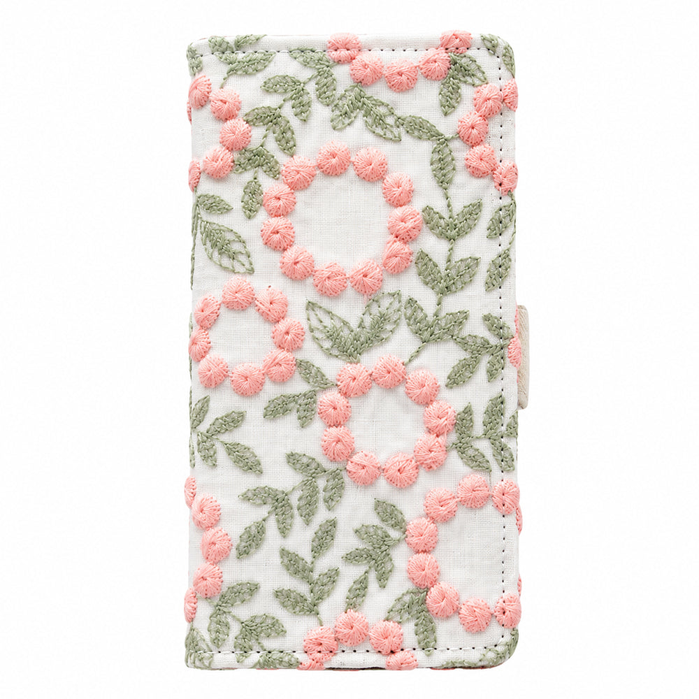 Xperia 5 III SO-53B docomo ぷっくりフラワーサークル サイドマグネット スマホケース 手帳型