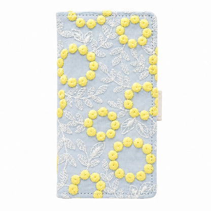 OPPO A79 5G A303OP Y!mobile ぷっくりフラワーサークル サイドマグネット スマホケース 手帳型