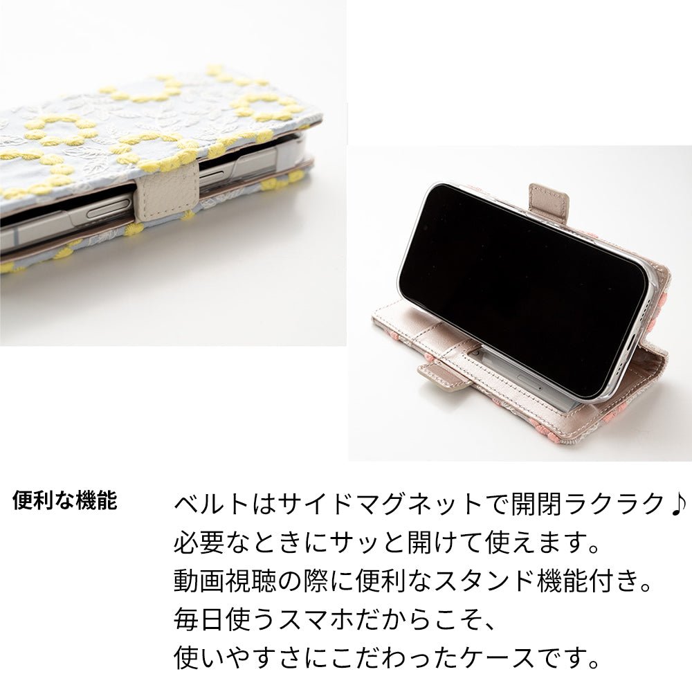 Galaxy S26 Ultra SC-53G docomo ぷっくりフラワーサークル サイドマグネット スマホケース 手帳型