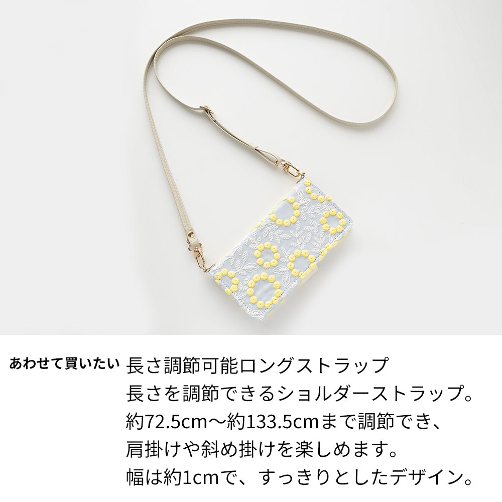 AQUOS wish3 A302SH Y!mobile ぷっくりフラワーサークル サイドマグネット スマホケース 手帳型
