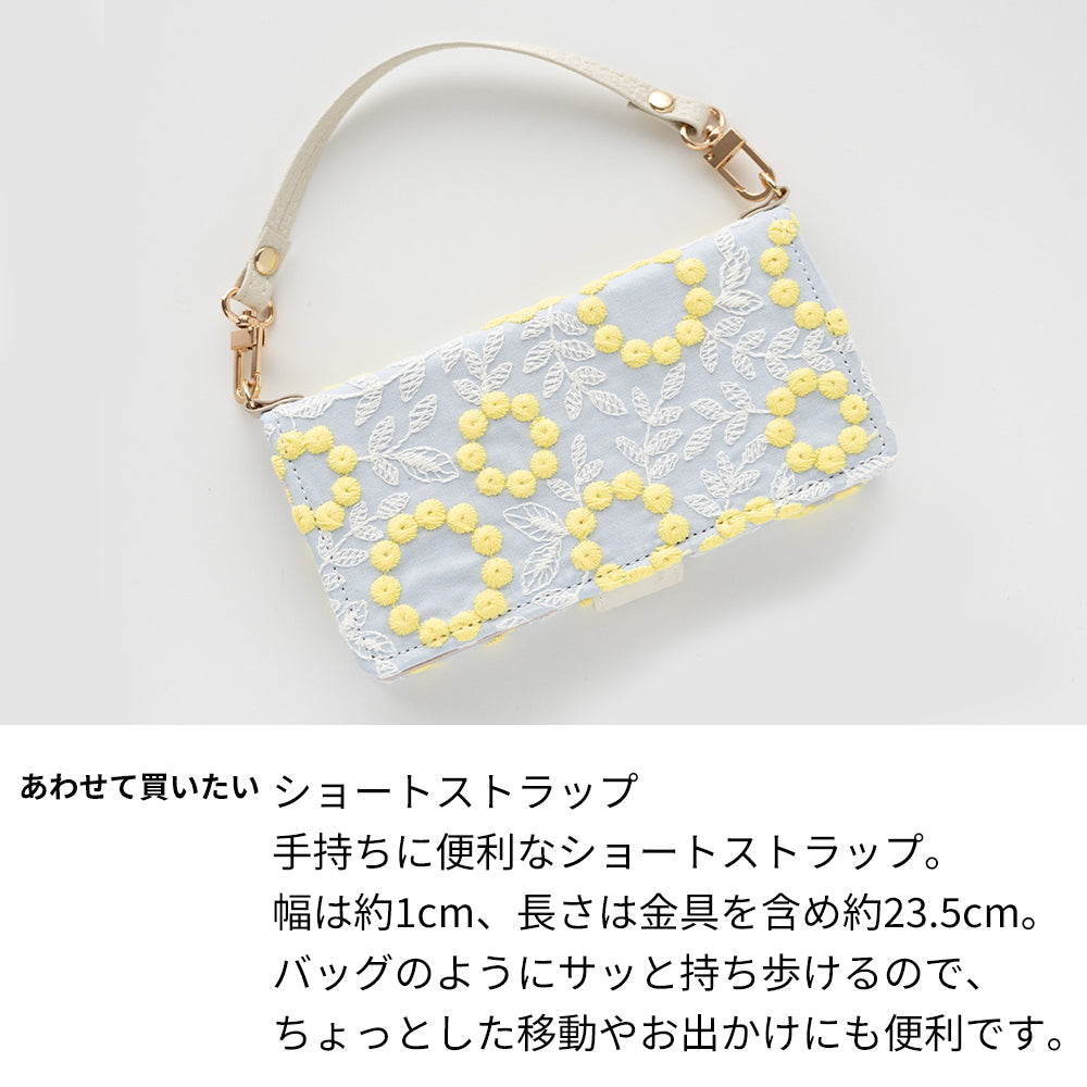 Android One S2 Y!mobile ぷっくりフラワーサークル サイドマグネット スマホケース 手帳型