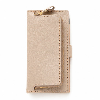 Libero 5G II A103ZT Y!mobile 姫路レザー シュリンクレザー コインケース付き スマホケース 手帳型 本革 サイドマグネット スマホショルダー