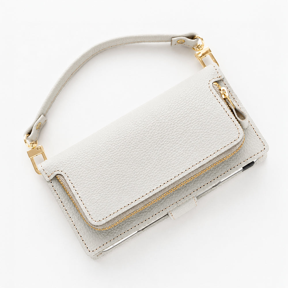arrows M04 姫路レザー シュリンクレザー コインケース付き スマホケース 手帳型 本革 サイドマグネット スマホショルダー