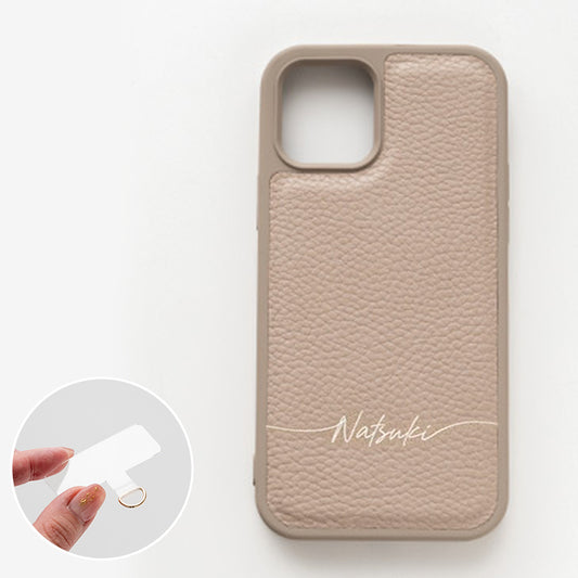 iPhone13 Simple 名入れ スマホケース スマホショルダー カラーリアケース
