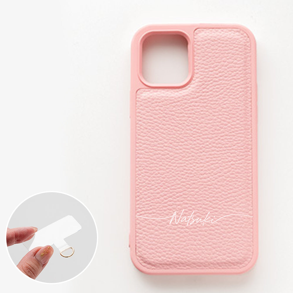 Galaxy S24 SCG25 au Simple 名入れ スマホケース スマホショルダー カラーリアケース