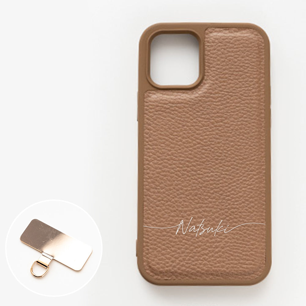 AQUOS wish A104SH Y!mobile Simple 名入れ スマホケース スマホショルダー カラーリアケース