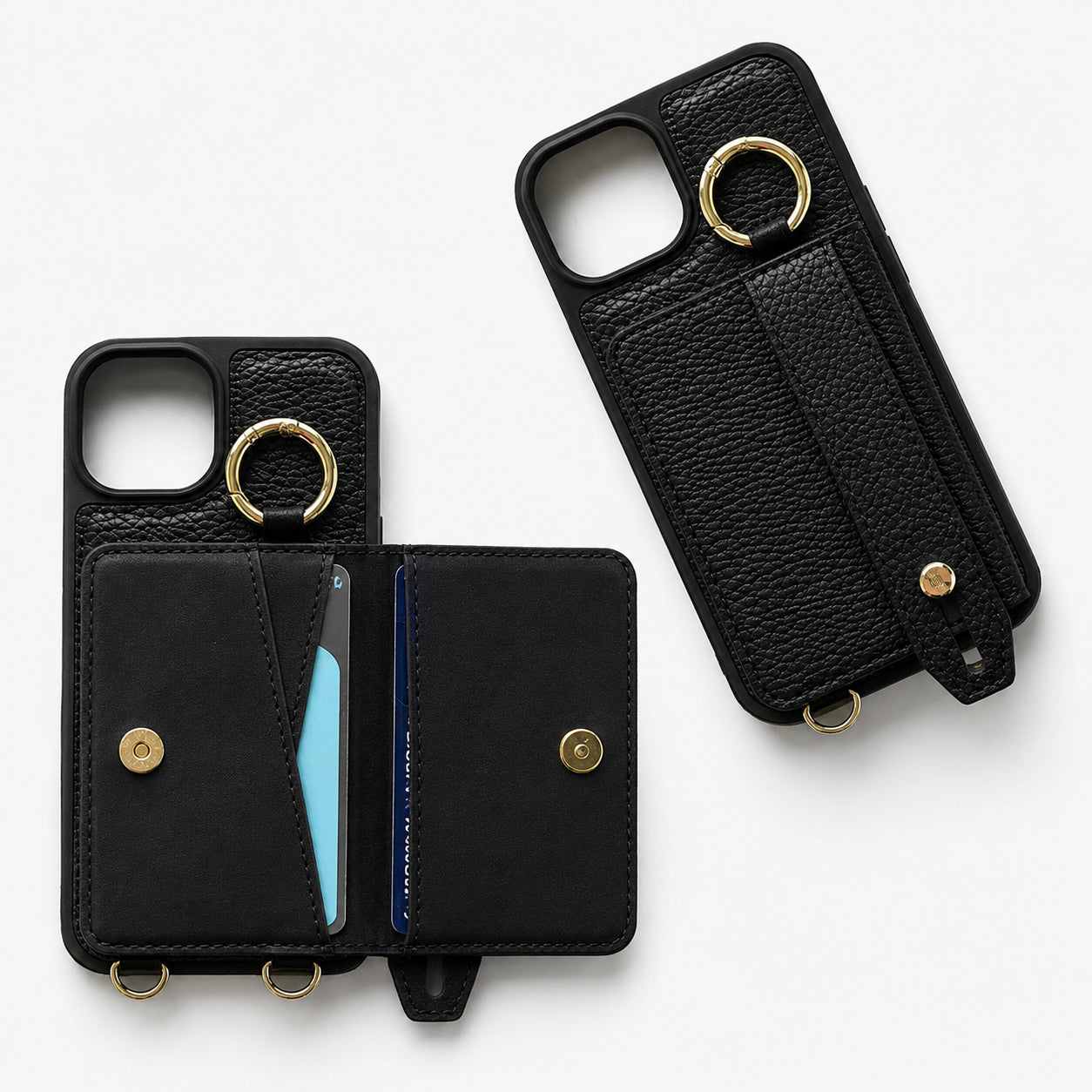 AQUOS sense4 SH-M15 ベルト付き 2つ折りカードケース カラーリアケース