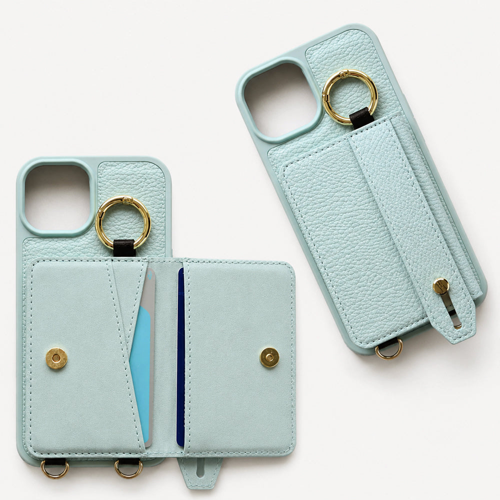 AQUOS sense7 SH-M24 楽天モバイル ベルト付き 2つ折りカードケース カラーリアケース