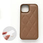 iPhone12 Pro キルティング ウェーブ カラーリアケース