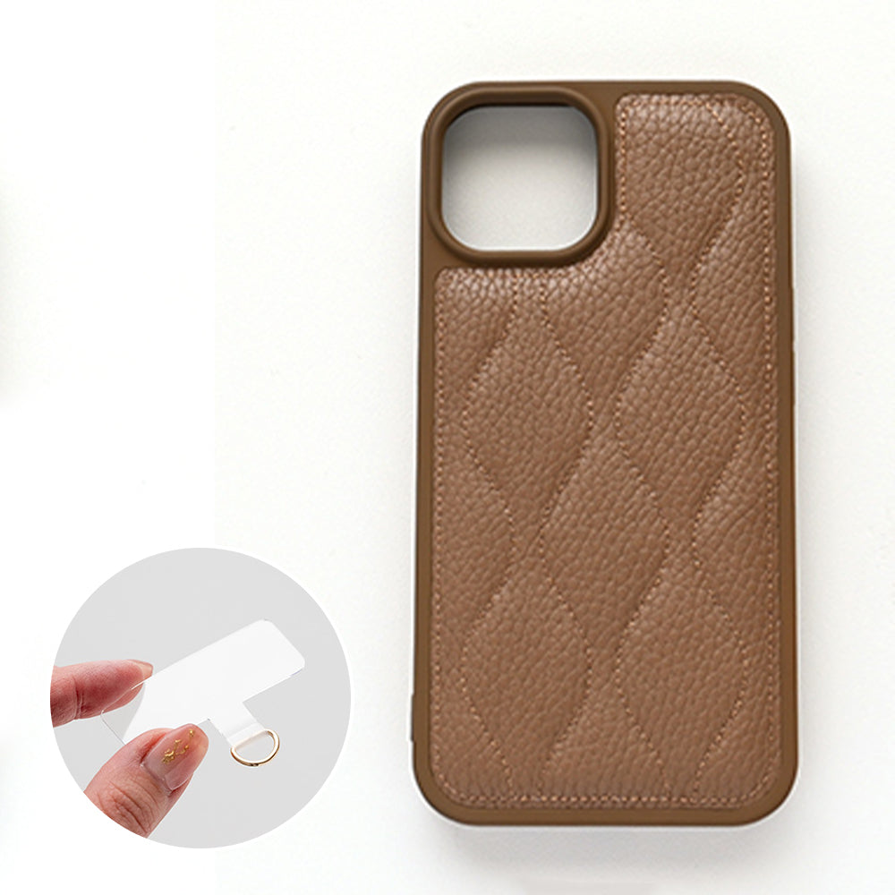 iPhone14 キルティング ウェーブ カラーリアケース