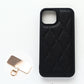 iPhone17 Pro Max キルティング ウェーブ カラーリアケース