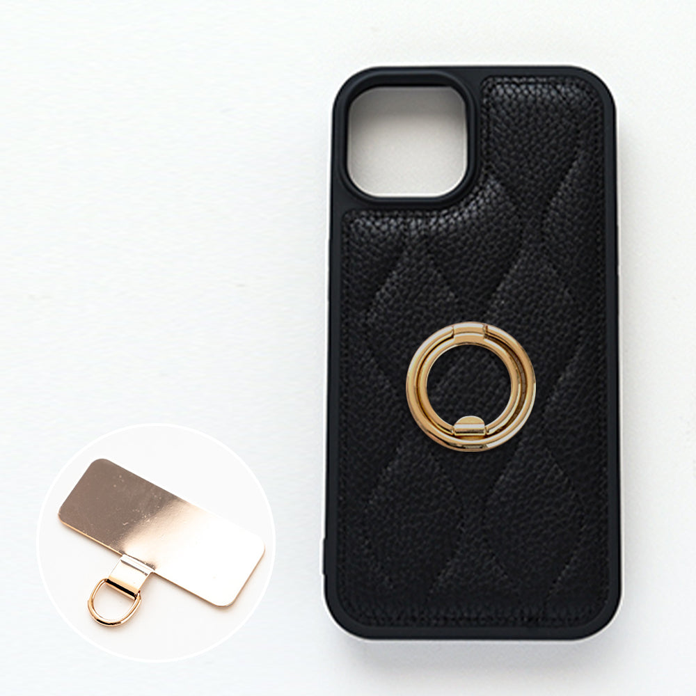 iPhone16 Pro キルティング ウェーブ カラーリアケース