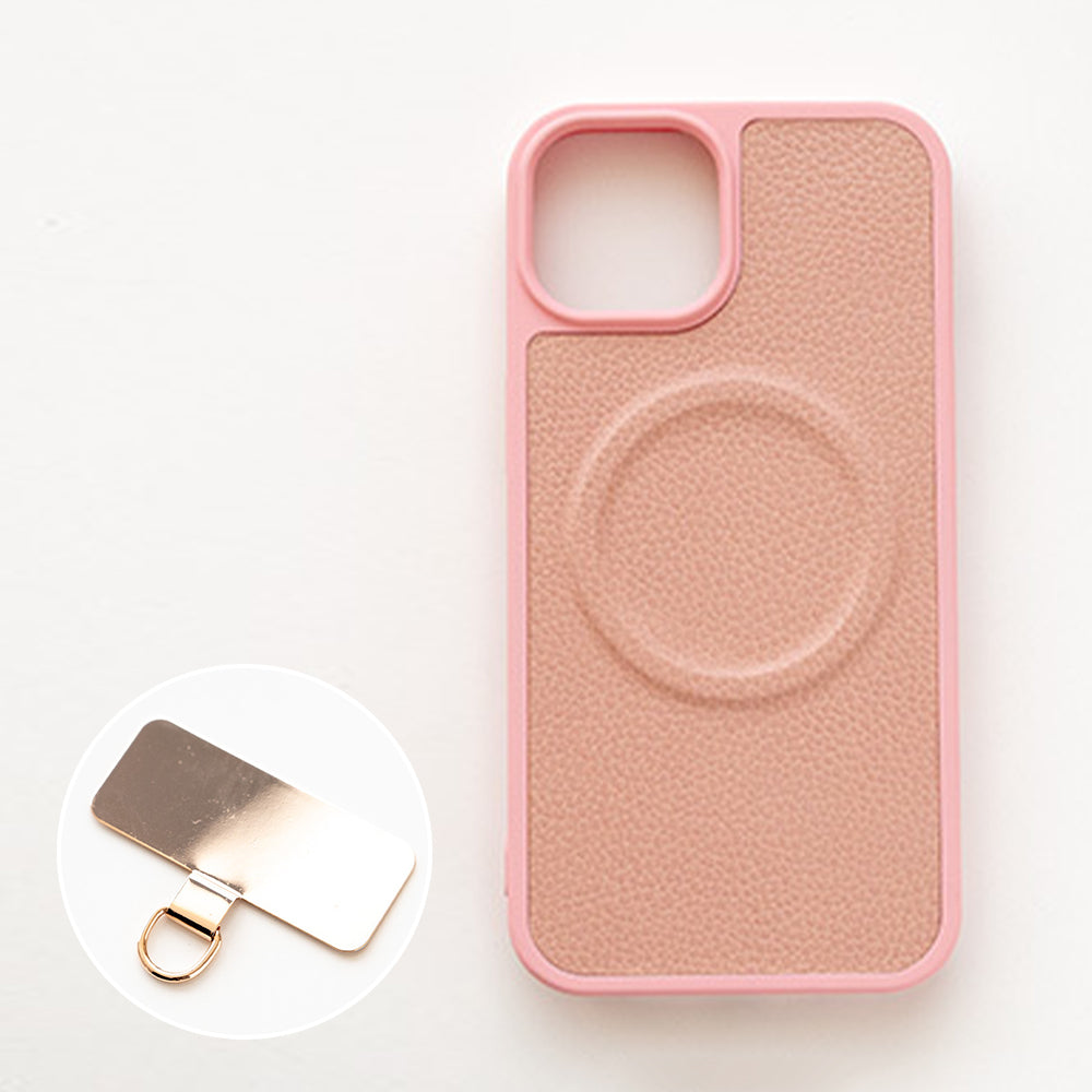 iPhone13 シュリンクレザー MagSafe対応 カラーリアケース マグネット スマホケース