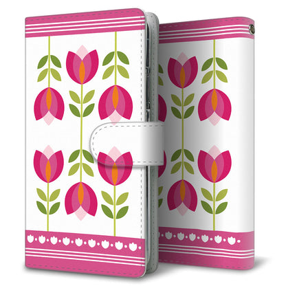 AQUOS zero5G basic DX SHG02 au 昭和レトロ 花柄 高画質仕上げ プリント手帳型ケース 耐衝撃