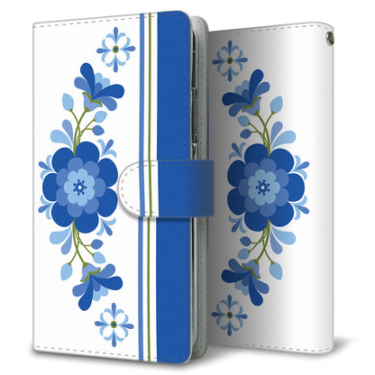 AQUOS wish4 A402SH Y!mobile 昭和レトロ 花柄 高画質仕上げ プリント手帳型ケース 耐衝撃