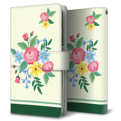 Xperia 10 IV SOG07 au 昭和レトロ 花柄 高画質仕上げ プリント手帳型ケース 耐衝撃
