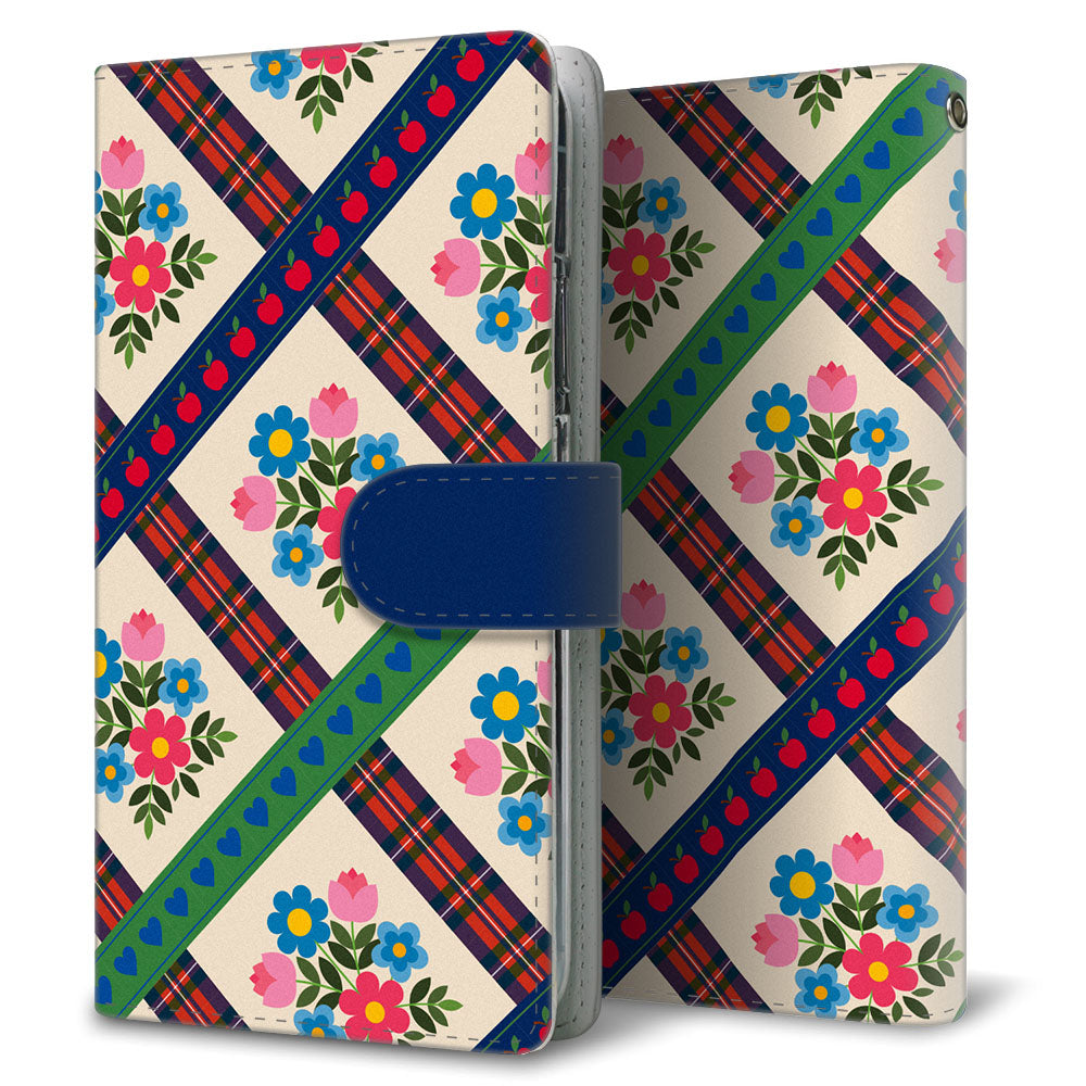 iPhone7 PLUS 昭和レトロ 花柄 高画質仕上げ プリント手帳型ケース