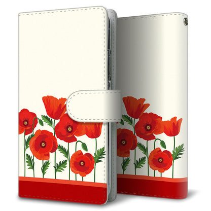 Xperia Ace III SOG08 au 昭和レトロ 花柄 高画質仕上げ プリント手帳型ケース 耐衝撃