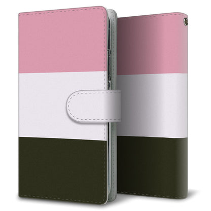 Xperia 1 III SOG03 au かわいいトリコロール プリント手帳型ケース 耐衝撃