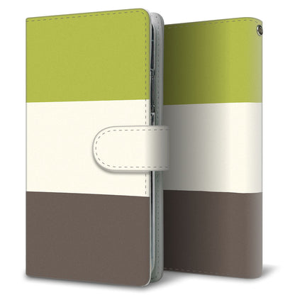 Galaxy S25 SCG31 au かわいいトリコロール プリント手帳型ケース 耐衝撃