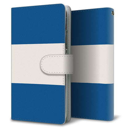 Xperia 8 SOV42 au かわいいトリコロール プリント手帳型ケース 耐衝撃