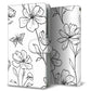 Google Pixel 3a XL 花のスケッチ 大人かわいい プリント手帳型ケース 耐衝撃
