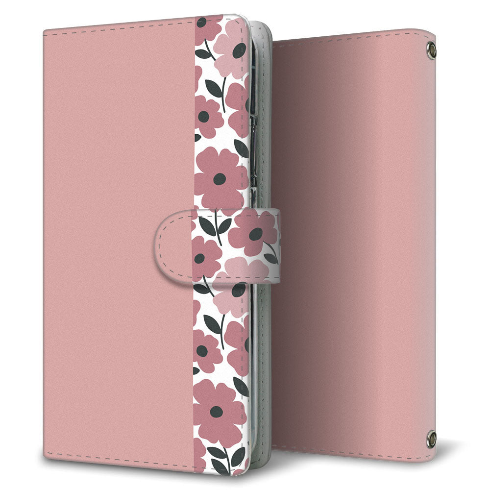 HUAWEI P30 Pro HW-02L docomo くすみガーデン 大人かわいい プリント手帳型ケース 耐衝撃