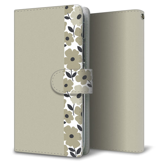 Xperia 1 III SOG03 au くすみガーデン 大人かわいい プリント手帳型ケース 耐衝撃