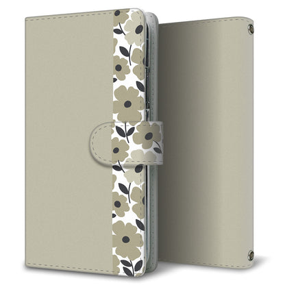 Xperia 5 II SOG02 au くすみガーデン 大人かわいい プリント手帳型ケース 耐衝撃