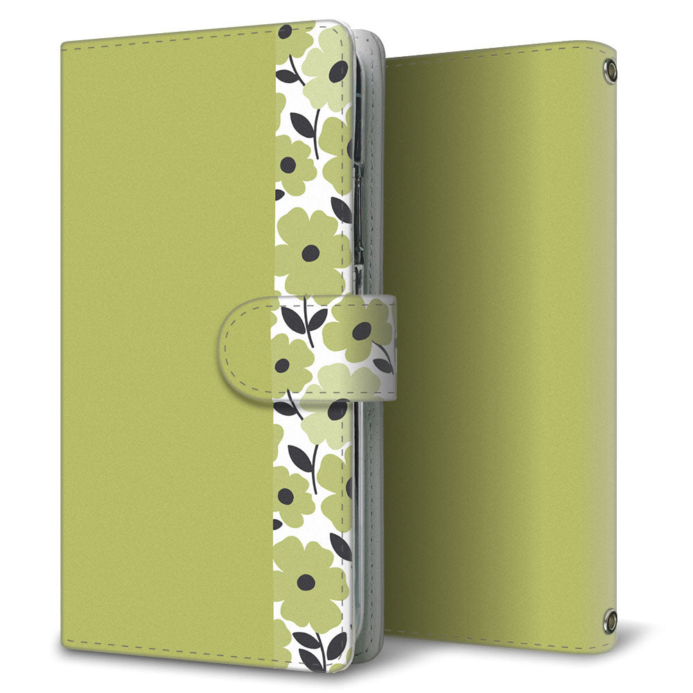 Galaxy S23 Ultra SCG20 au くすみガーデン 大人かわいい プリント手帳型ケース 耐衝撃