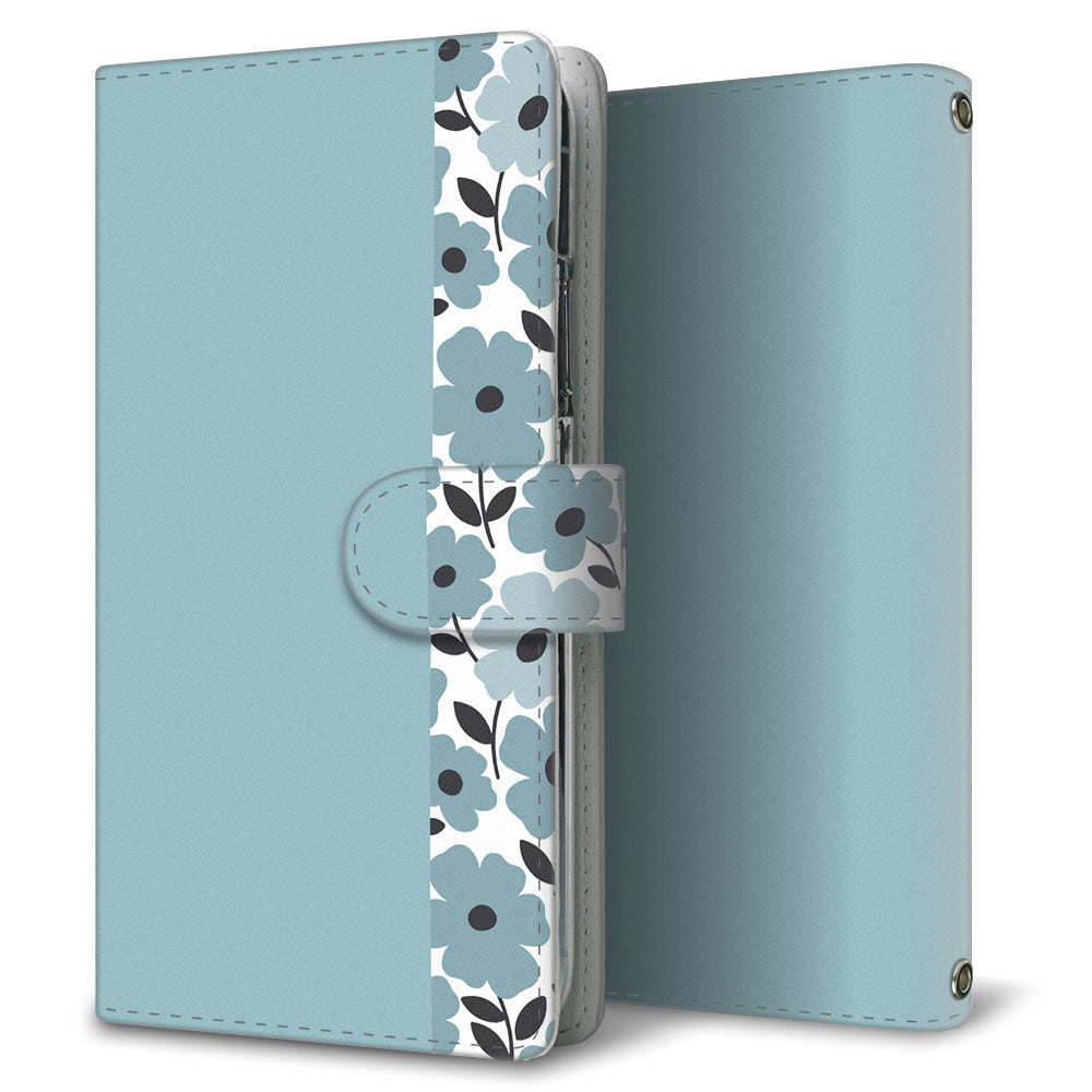 Xperia Ace III SOG08 au くすみガーデン 大人かわいい プリント手帳型ケース 耐衝撃