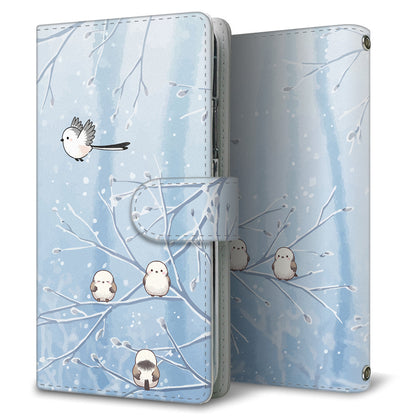 Xperia 10 IV SO-52C docomo シマエナガとかわいい時間 プリント手帳型ケース 耐衝撃