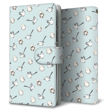 iPhone5s シマエナガとかわいい時間 プリント手帳型ケース 耐衝撃