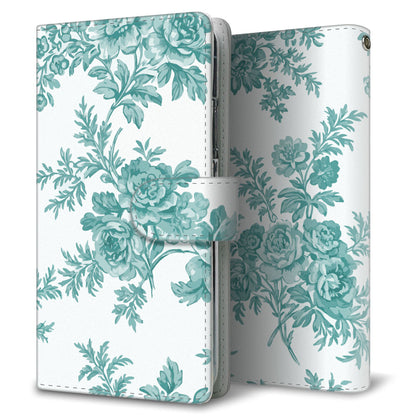 Galaxy S24 Ultra SCG26 au クラシカルローズ 大人かわいい プリント手帳型ケース 耐衝撃