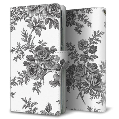 AQUOS wish5 A502SH Y!mobile クラシカルローズ 大人かわいい プリント手帳型ケース 耐衝撃