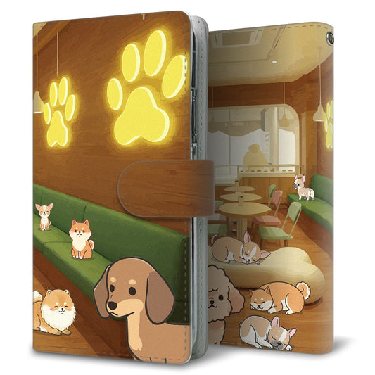 Galaxy S25 Ultra SM-S938Z SoftBank イヌとかわいい時間 プリント手帳型ケース 耐衝撃
