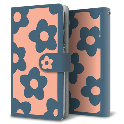 LG Q Stylus 801LG Y!mobile ふちどりデイジー 大人かわいい プリント手帳型ケース 耐衝撃