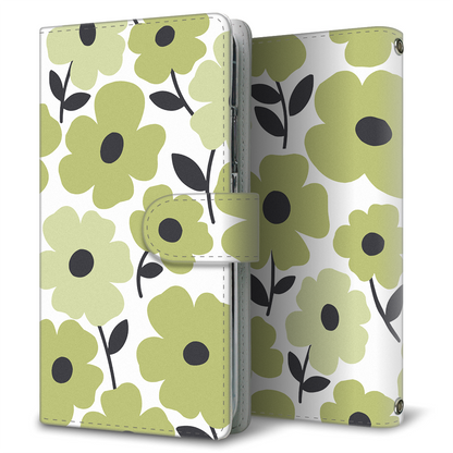 Libero 5G II A103ZT Y!mobile トーンフラワーズ 大人かわいい プリント手帳型ケース 耐衝撃