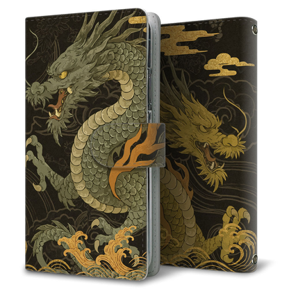 arrows Alpha F-51F docomo いかつい魂 プリント手帳型ケース 耐衝撃