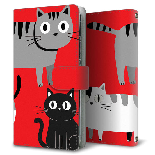 Galaxy S25 Ultra SC-52F docomo サイレントキャット プリント手帳型ケース 耐衝撃