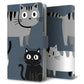 AQUOS wish4 A402SH Y!mobile サイレントキャット プリント手帳型ケース 耐衝撃