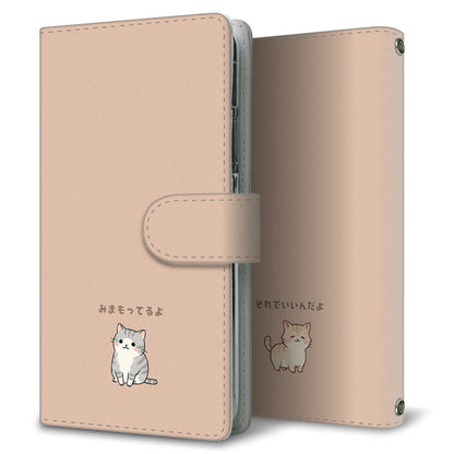 arrows U 801FJ SoftBank ネコと優しい言葉 プリント手帳型ケース 耐衝撃