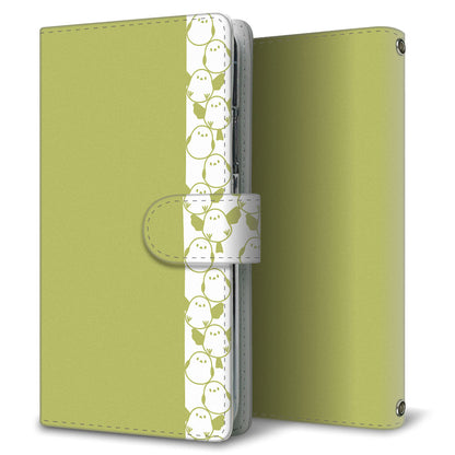 Google Pixel 5a (5G) くすみシマエナガ プリント手帳型ケース 耐衝撃