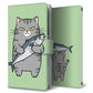 Galaxy S23 FE SCG24 au サバトラ猫とサバ プリント手帳型ケース 耐衝撃