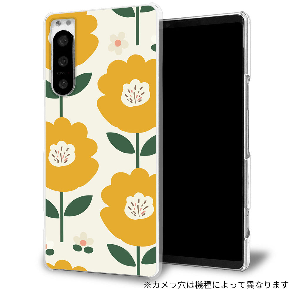 moto g32 北欧風花柄 大人かわいい 透明クリアハードケース