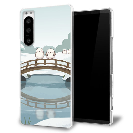 Galaxy Note10 シマエナガとかわいい時間 透明クリアハードケース