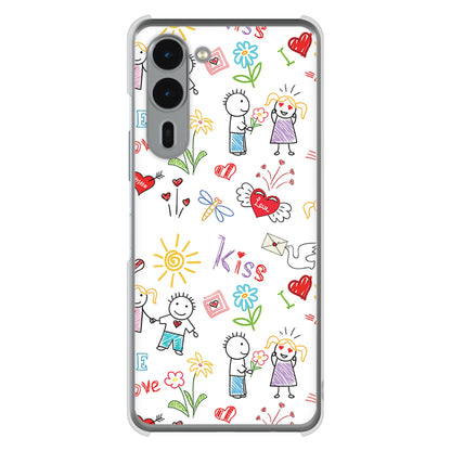 arrows We2 Plus F-51E docomo 高画質仕上げ 背面印刷 ハードケースカップル＆ファミリー